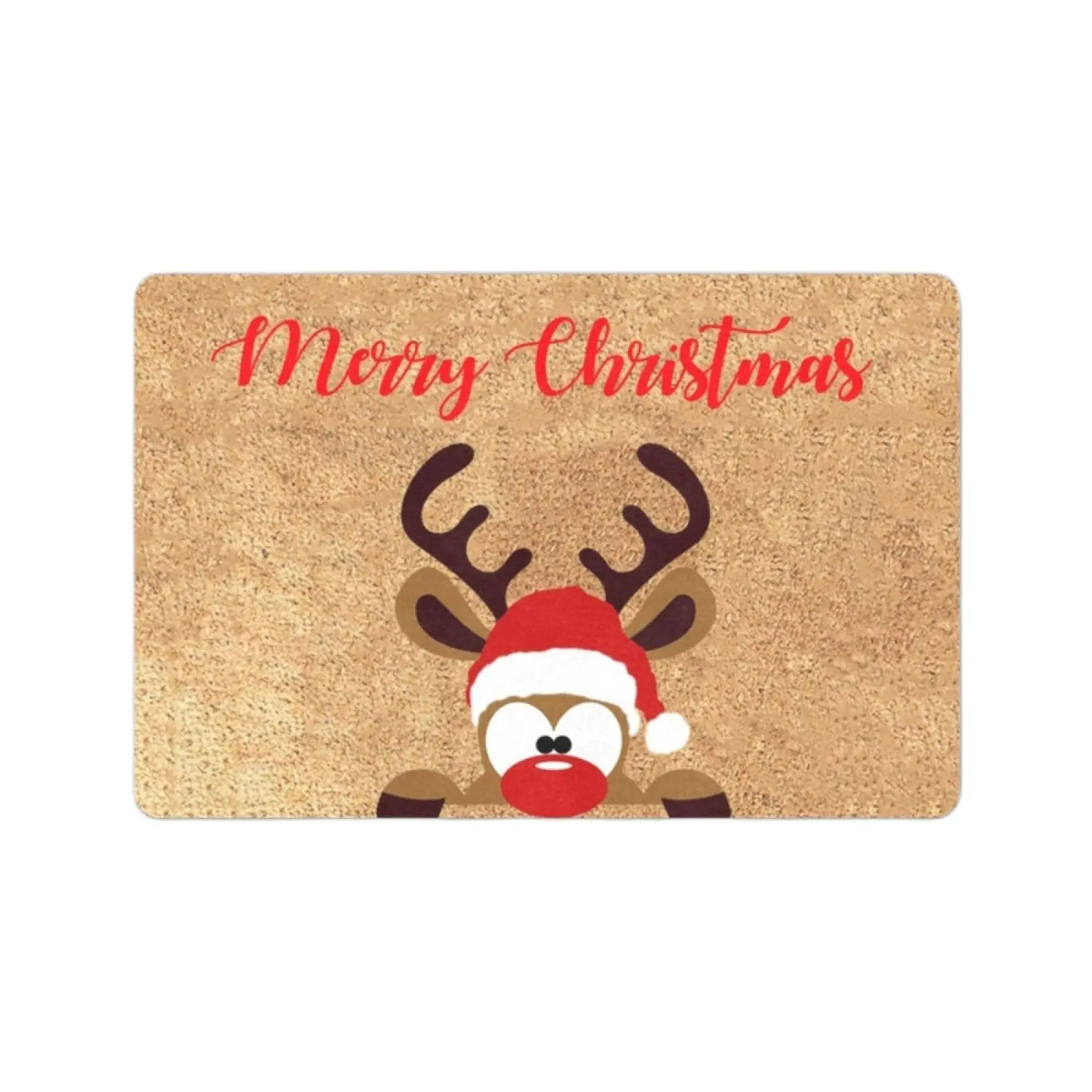 

Merry Christmas Elk Doormat Outdoor Entrance Indoor Entrance Floor Mat Funny Home Decorative Rug Holiday Door Mat