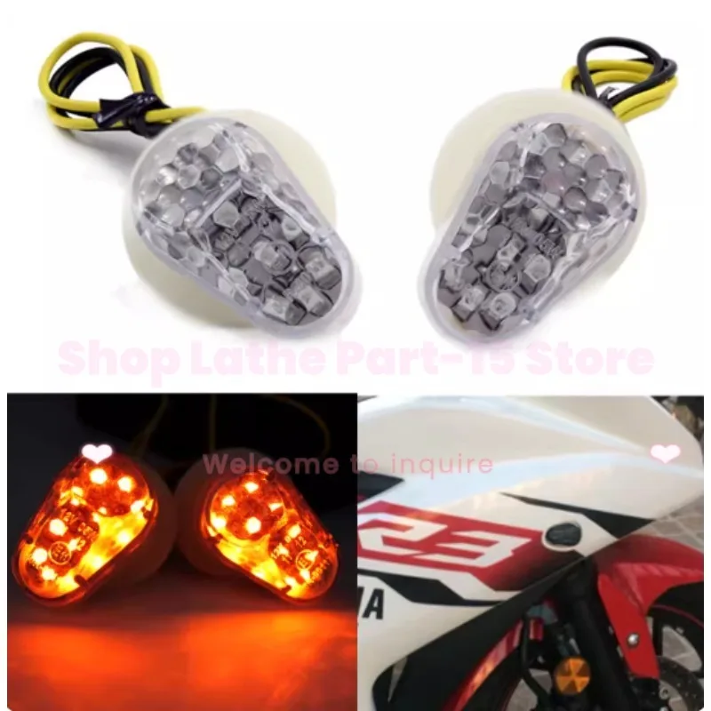 

DC 12V Motorcycle Turn Signals LED Indicator Flashing Photoflash Lights Bulb Apply To YZF R1 R6 R6S R3 R6S FZ1 FZ6 FZ8