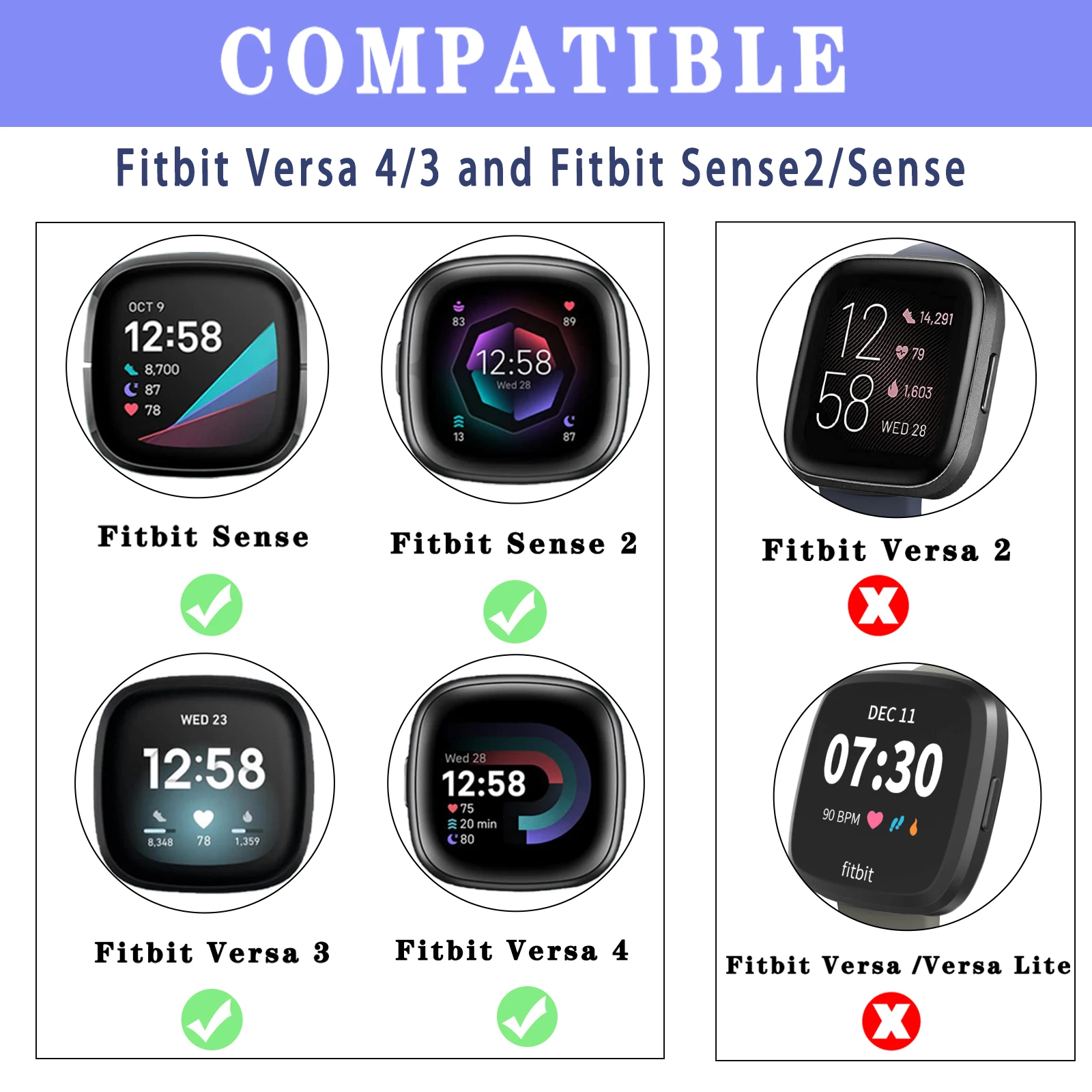 Milanese Mesh Strap for Fitbit Versa 3/Versa 4 Stainless Steel Smart Watch Wristband Loop for Fitbit Sense/Sense 2 Bracelet