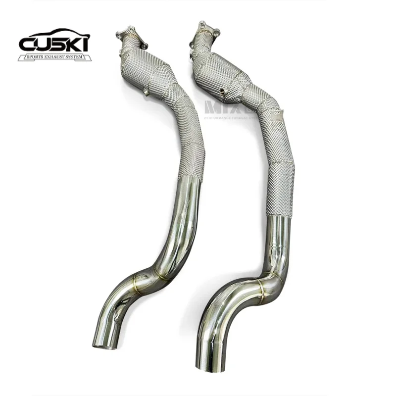 High Performance mid pipe Downpipe For PORSCHE Cayenne 958 4.8 2010-2016 quality Stainless Steel  Exhaust Modification system