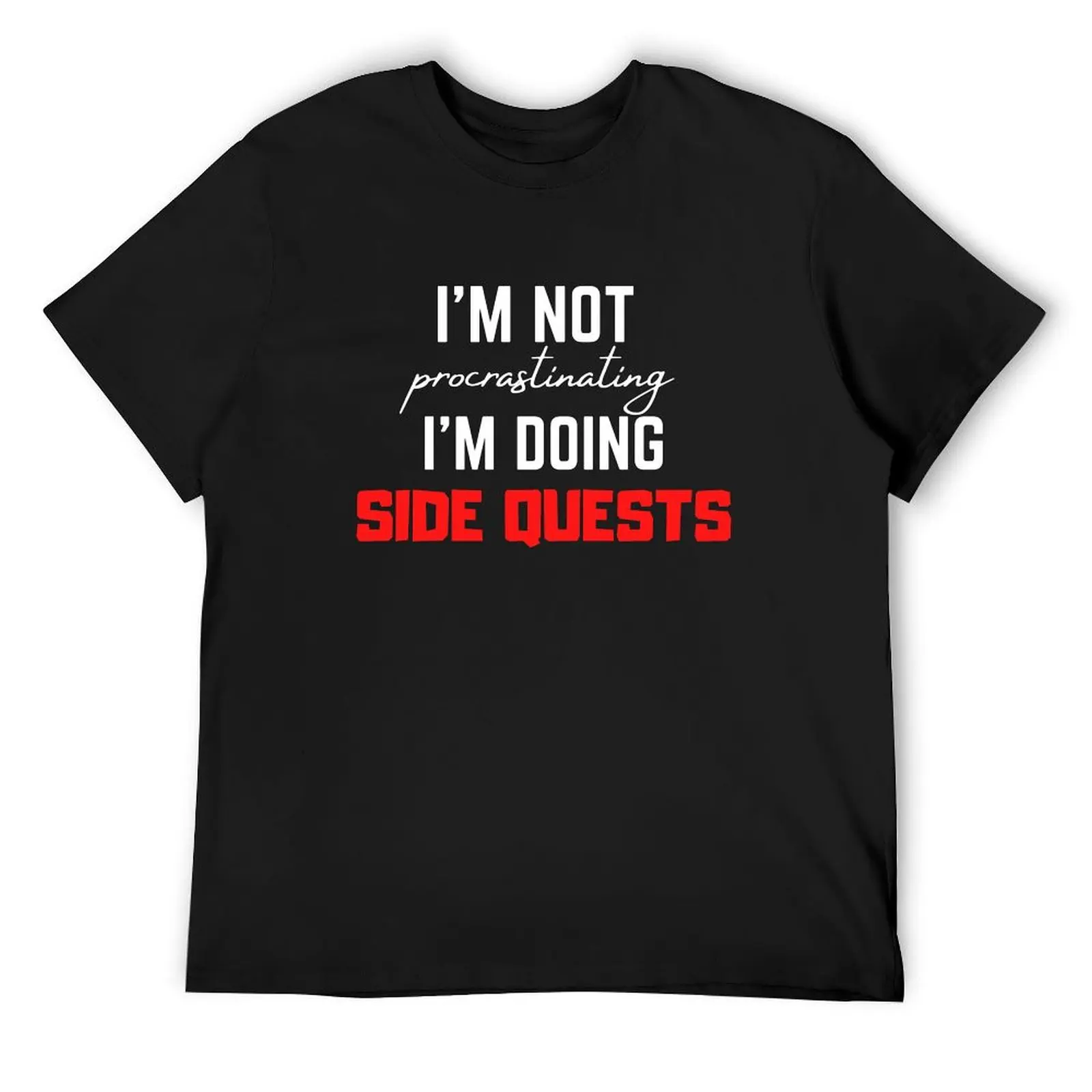 

I'm not procrastinating I'm doing Side Quests T-Shirt Aesthetic clothing sweat oversized graphic tee t shirts for men pack