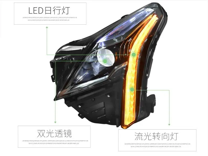 Bumper lamp for Cadillac XT5 led headlight 2016~2018 for XT5 drl H7 hid Bi-Xenon Lens angel eye low beam Turn light