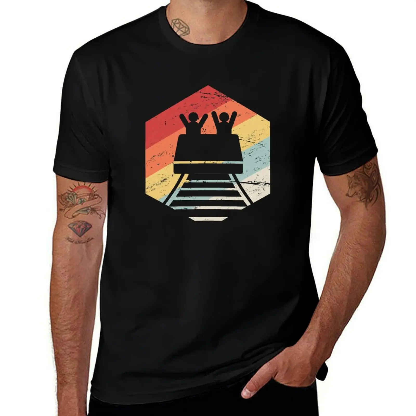 

Roller Coaster Theme Park Thrill Ride T-Shirt man t shirts cotton anime tshirt T-Shirt
