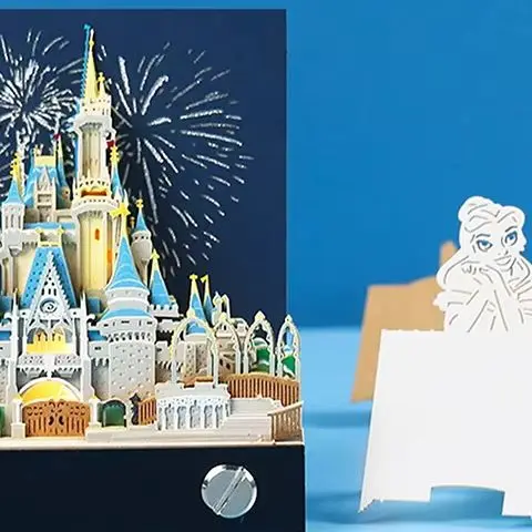 

Календарь Time Piece 2026 Настольный календарь со светодиодной подсветкой 3D-разрывной календарь Резьба по бумаге Художественный блокнот Блокнот Подарок на Рождество