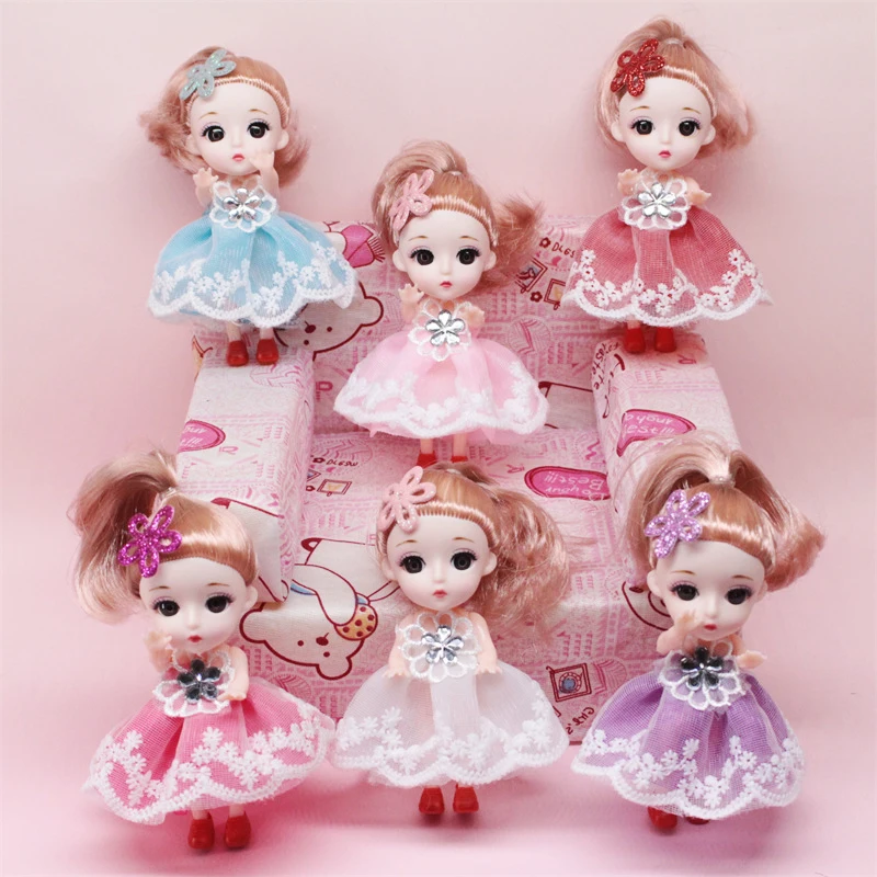 11cm Fun Cute Wedding Dress Doll Toys Keychain Cartoon Delicate Girl Doll Bag Decoration Pendant Children Birthday Holiday Gift