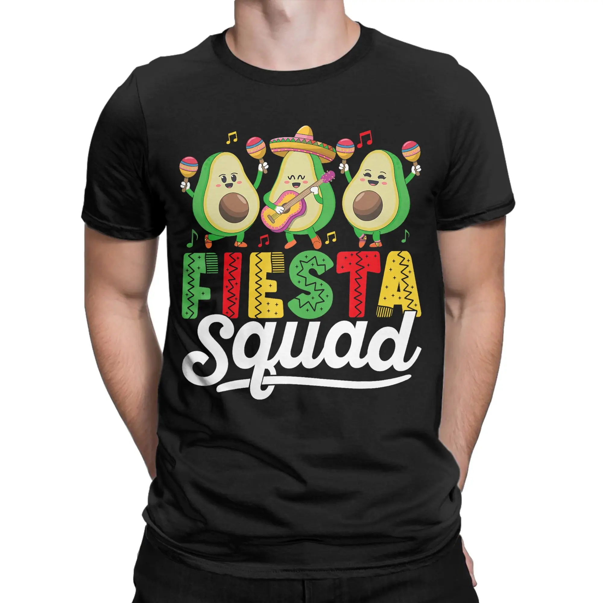 Tres Amigos Avocados Guac Cinco De Mayo Fiesta Men T Shirts  Fashion Tees Short Sleeve Round Neck T-Shirts Pure Cotton Clothes