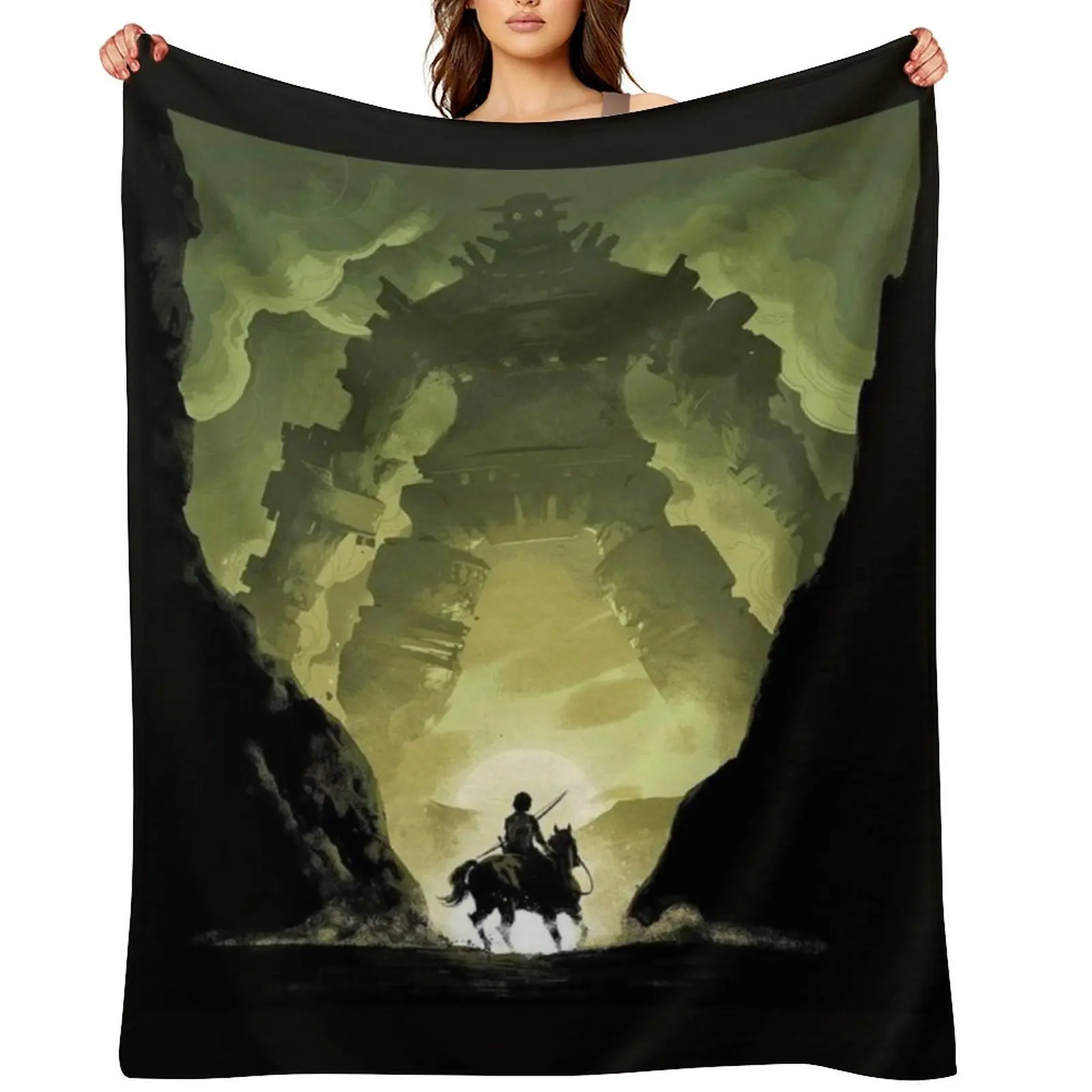 

Shadow Of The Colossus Throw Blanket Flannel Fabric for winter Sofa Quilt Beach Blankets