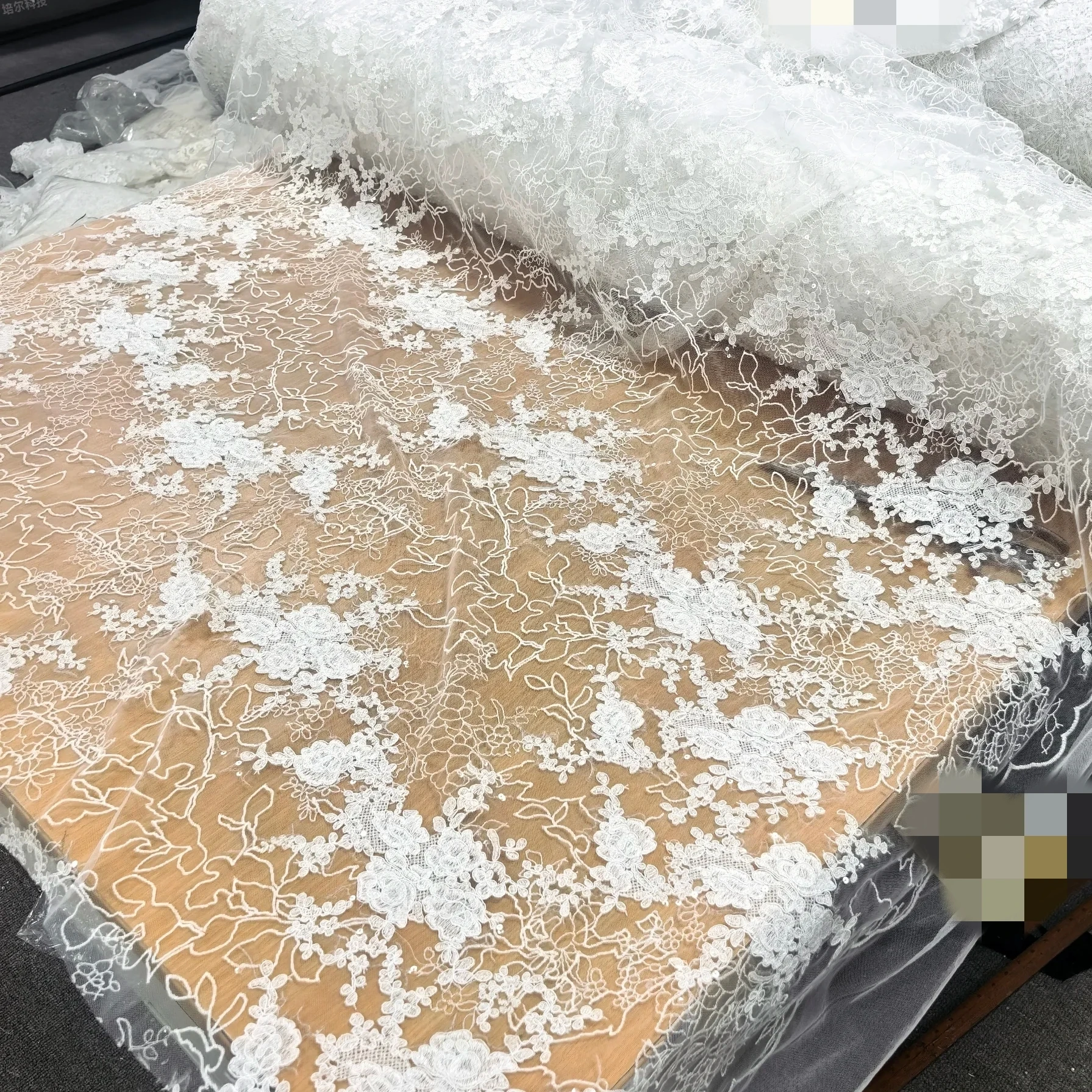 135 سنتيمتر واسعة التطريز فستان رسمي الترتر أقمشة الدانتيل هوت كوتور ملابس الزفاف حبال الدانتيل تول شبكة الزفاف الدانتيل المواد
