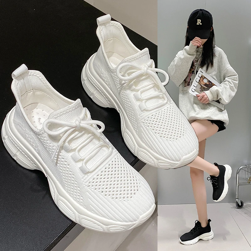 2024 Women's New Fashion Summer Versatile Breathable Leisure Comfortable Women's Sports Shoes Network Red