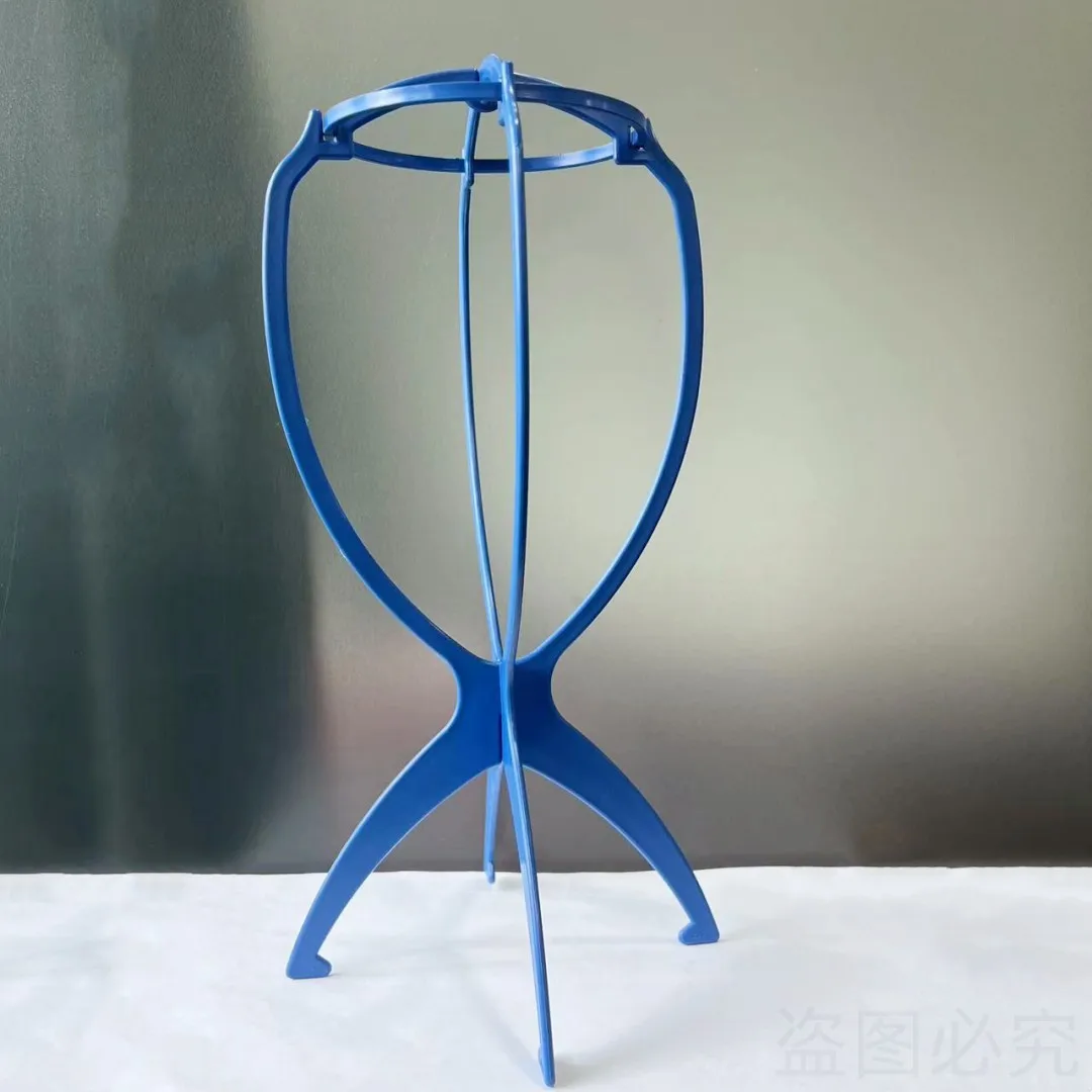 Soportes para juegos de peluca, soporte de plástico para exhibición de sombrero, soporte para cabeza de peluca, soporte para maniquí, soporte para peluca de plástico Flexible plegable portátil, 1 pieza