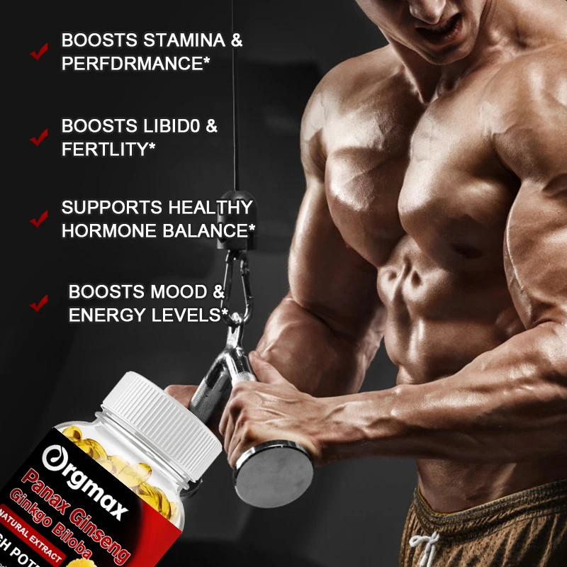 Best Supplements Blend of Korean Red Ginseng Root and Ginkgo Biloba and Ashwagandha (3 in 1) for Men & Women Supplement