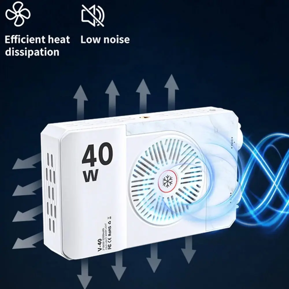 40W RGB LED Camera Light 4400mAh Battery 2800-9000K Mini LED Video Lamp FX 8 Modes 3 Color Light Portable Camera Fill Lamp