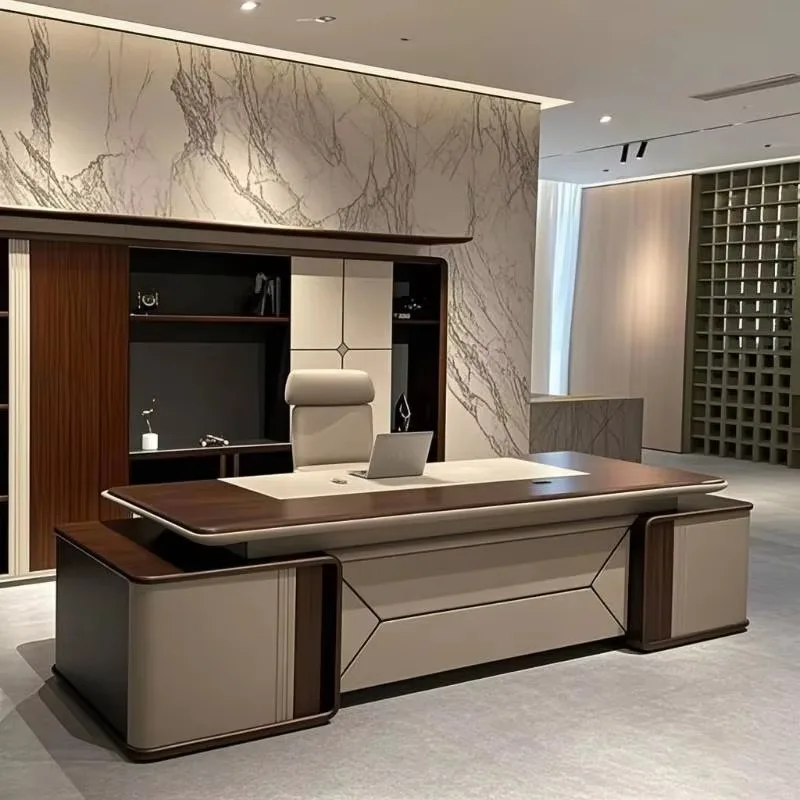 Storage Organizer Office Desk Aesthetic Reception Conference Study Computer Desk L Shaped Drawers Escritorio Oficina Furniture