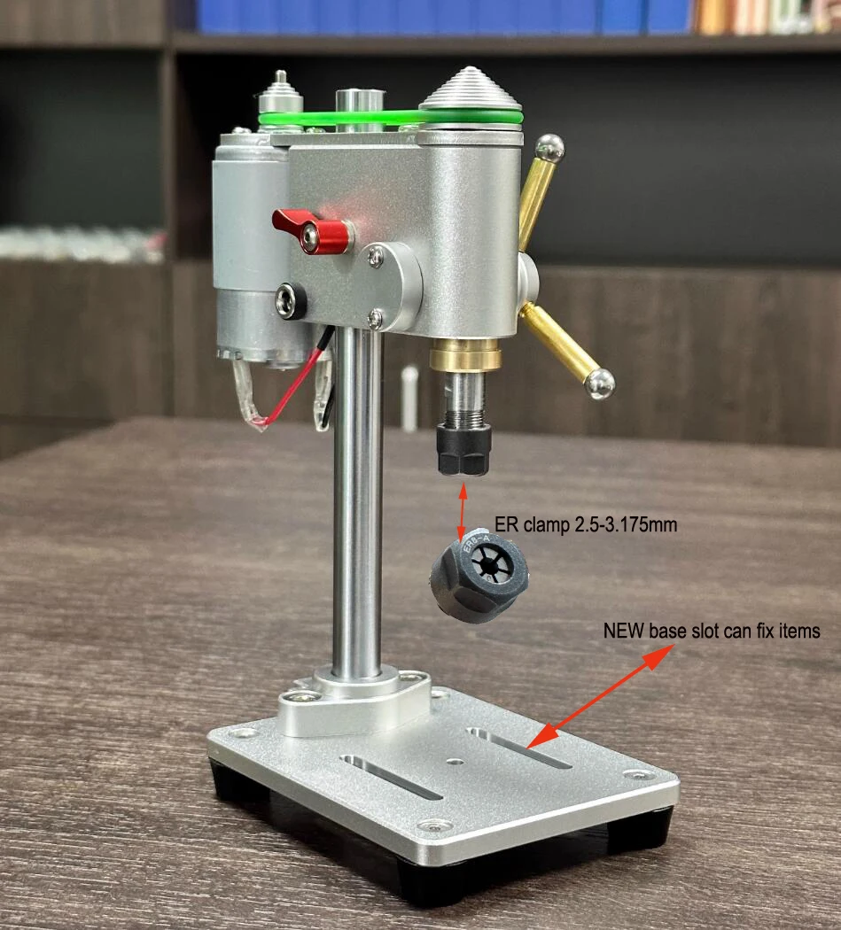 

100-240V Mini Drilling Machine Mechanical Decorative Adjustable Pressure Precision Watch Bench Drill Model Crafts Series