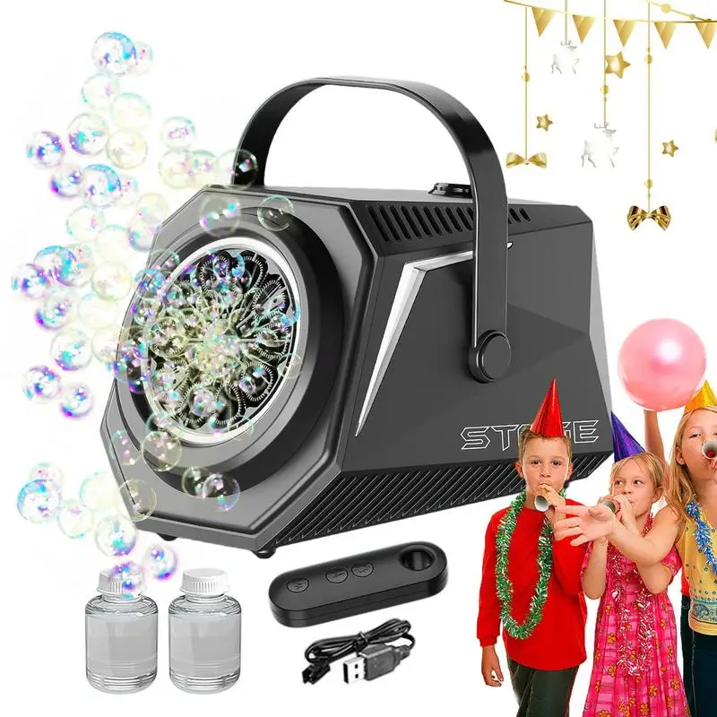 Electric Stage Bubble Maker Automatic Bubble Maker Remote Control Large-Capacity Bubble Machine For Parties Summer Wedding