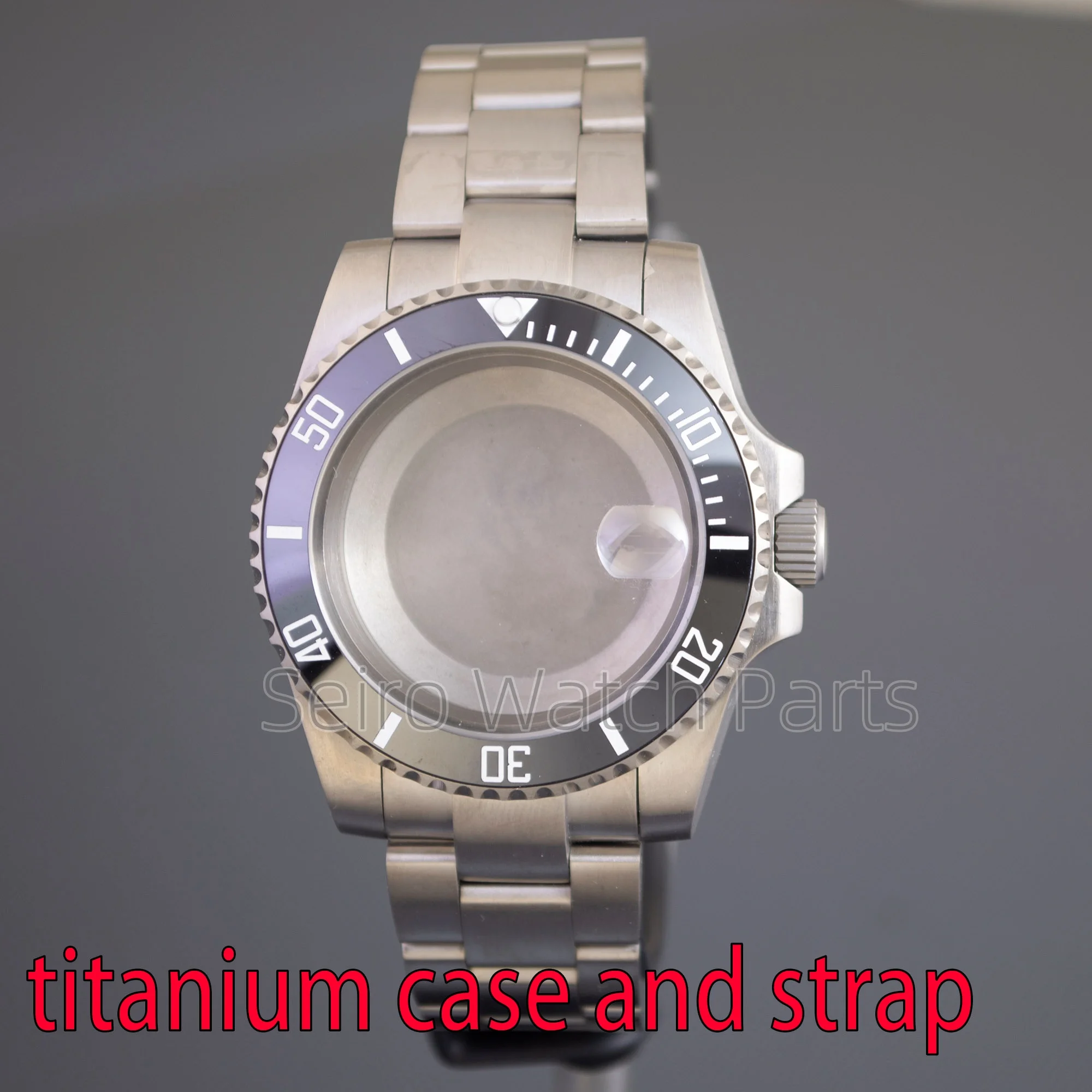 

40mm Titanium NH35 Case Bracelet Strap Sapphire Crystal 100m Waterproof Diving Case for SUB GMT Yacht NH34 NH35 NH36 Movement