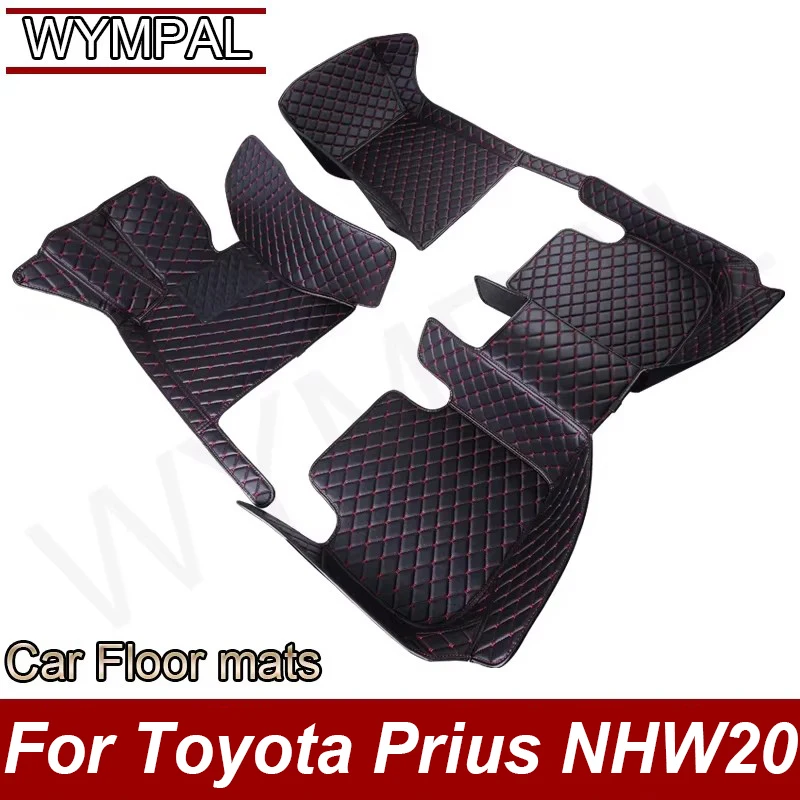 

RHD Car Floor Mats For Toyota Prius NHW20 2003-2011 Carpets Rugs Luxury Leather Mat Rugs Car Acces