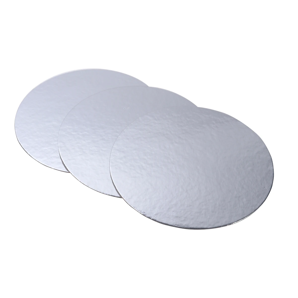 

3pcs Round Cardboard Cake Pads Thicken Circle Cake Base Paper Pads for Presenting Decorated Cakes (Silver)