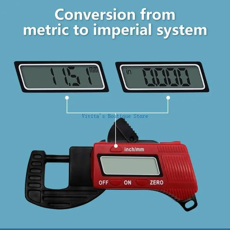 

M76D Digital Thickness Gauge Meter with Auto Shut Off Feature for Laboratory Research