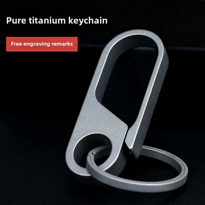 Personalized Creative Custom Automobile Hanging Ornament Belt Keychain Men Waist Hanging Titanium Alloy Keychain Pure Titanium H