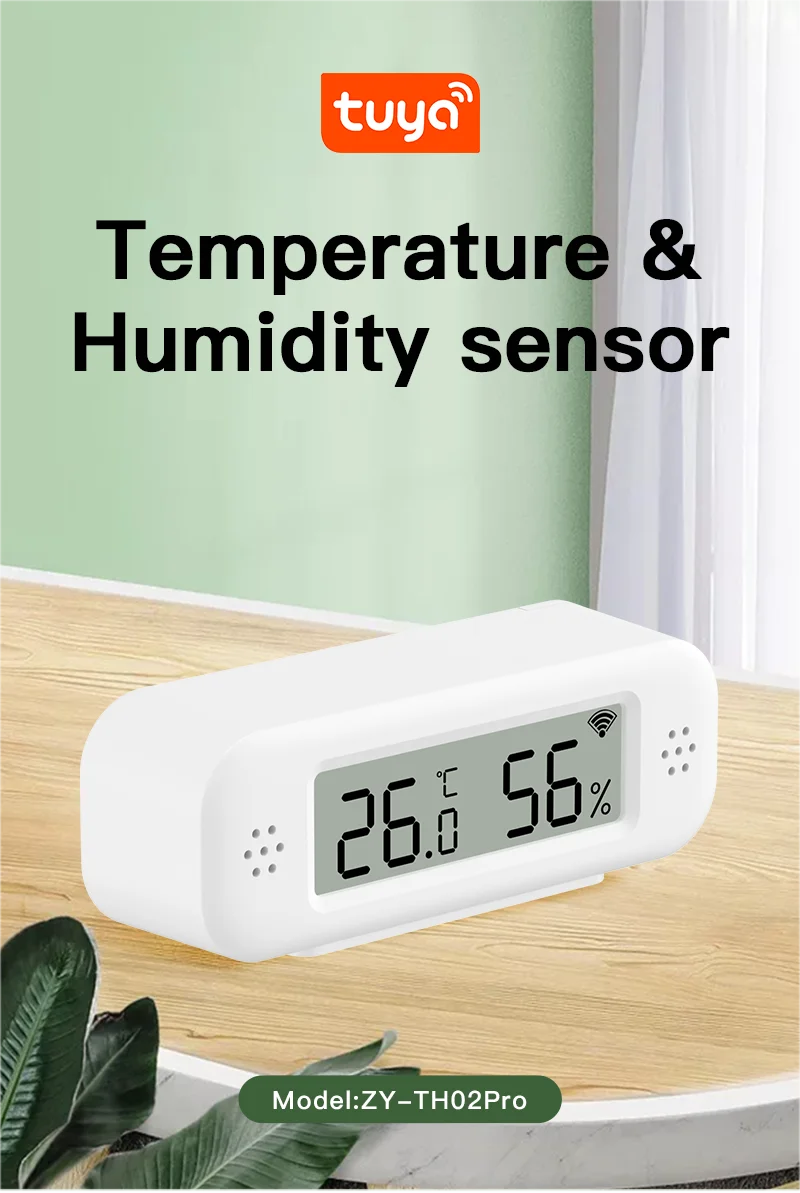 Tuya WiFi Mini Temperatur Feuchtigkeit Für Smart Home Thermometer Hygrometer APP Remote Alarm Arbeit mit Google Home Yandex Alexa