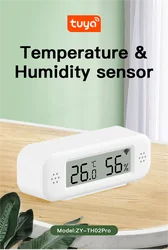 Tuya WiFi Mini Temperature Humidity For Smart Home Thermometer Hygrometer APP Remote Alarm Work with Google Home Yandex Alexa