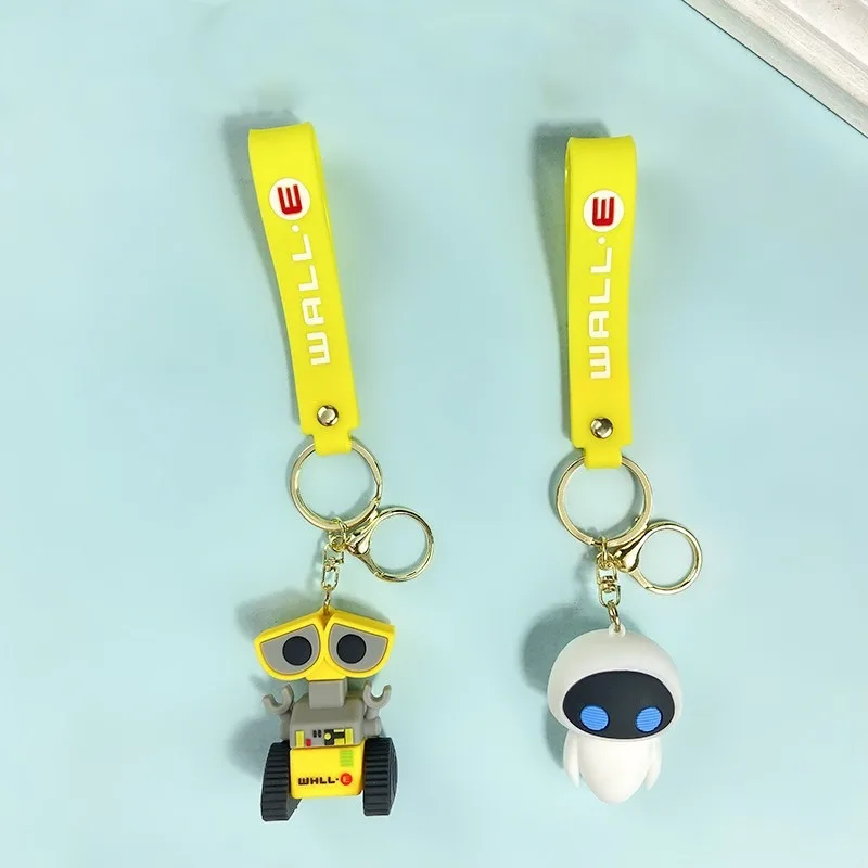 Disney Cute Cartoon Robotron WALL.E Eva Keychain Boys Girls Student Knapsack Pendant Jewelry Christmas Birthday Gifts