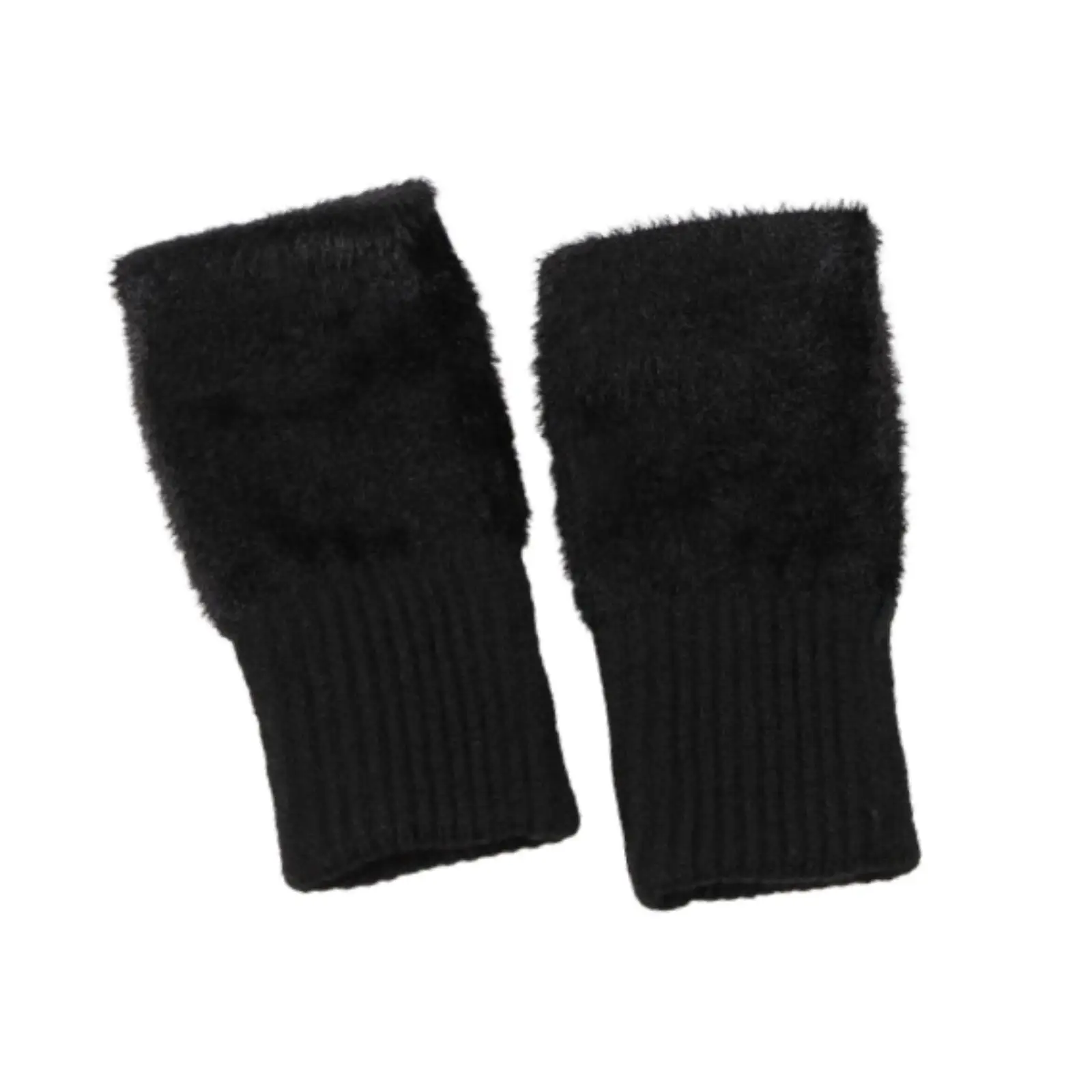 

Soft Acrylic Winter Half Finger Gloves Women Fingerless Mittens for Outdoor Activities Typing and Daily Wear