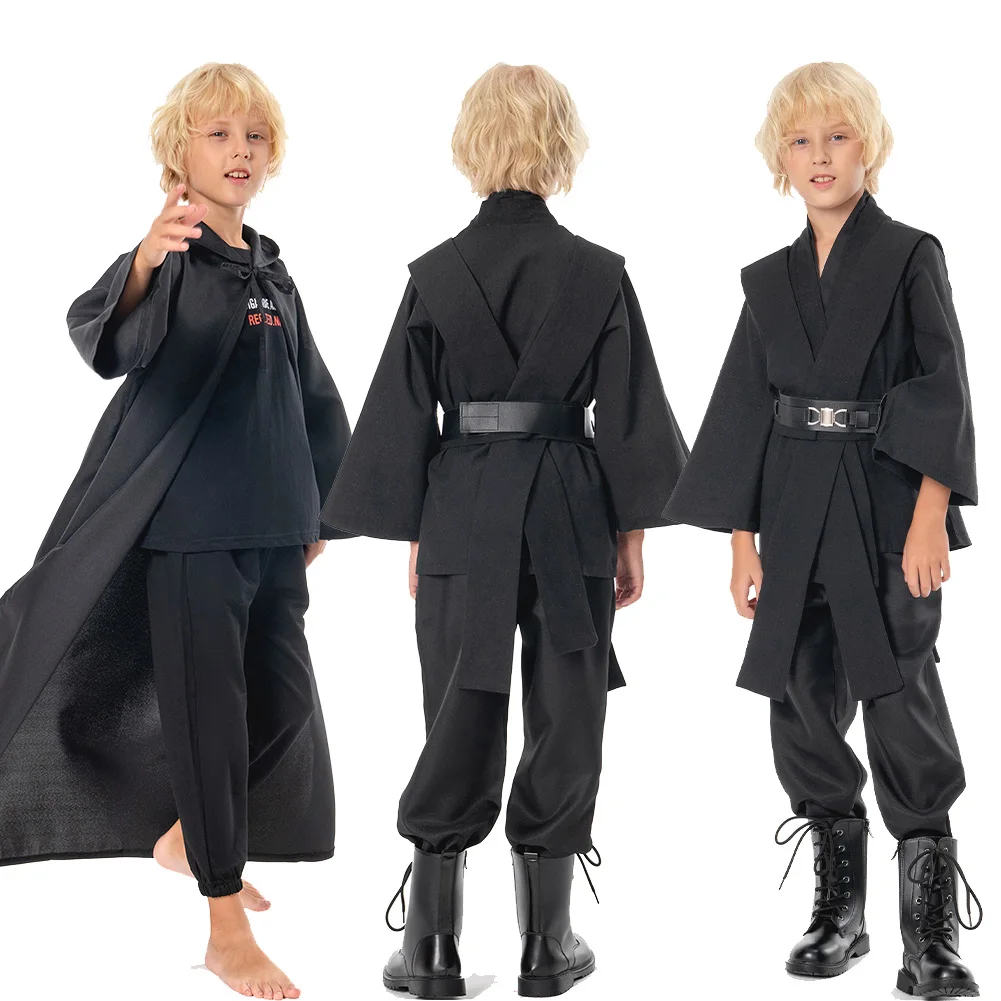 Anakin Skywalker Costume Cosplay Travestimento Bambino Bambini Film Spazio Battaglia Mantello Abiti Fantasia Ragazzi Ragazze Carnevale di Halloween