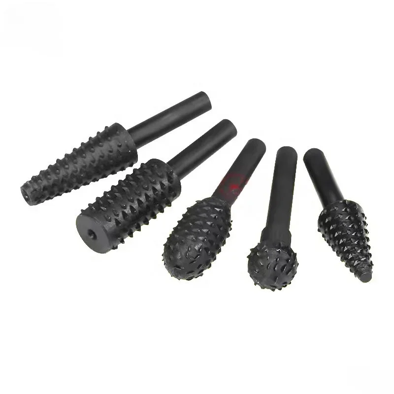 5pcs Woodworking Steel Rotary Rasp File 1/4