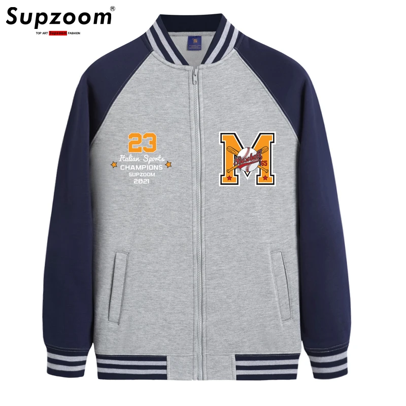 

Supzoom New Arrival Fashion Preppy Style Cotton Thick Print Rib Sleeve Bomber Jacket Brand Clothing Baseball Autumn Winter Coat