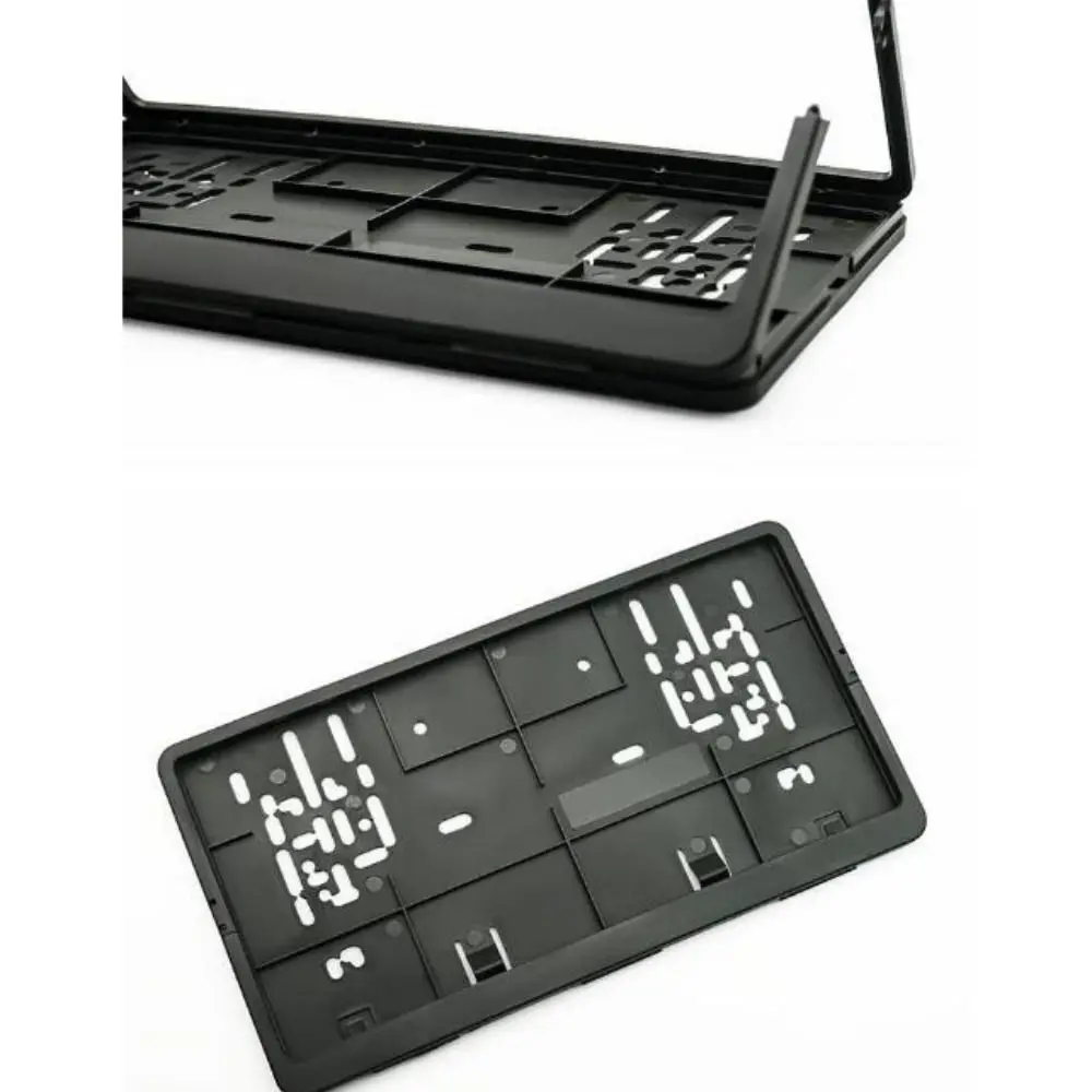 New European Standard License Plate Holder 3 Styles Black Protecting License Plates Plastic PP License Plate Support