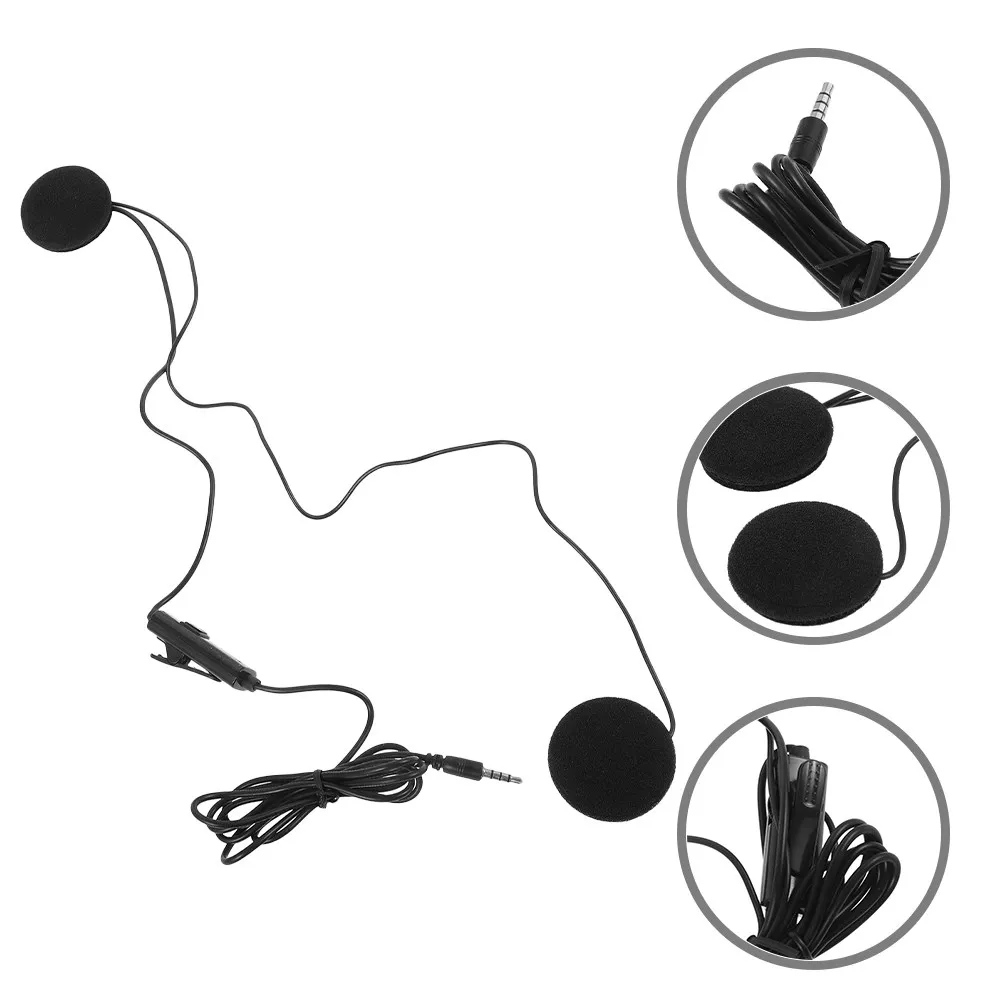 

2Pcs Headset Motorcycle Earphone Noise Reduction Motorcycle Headphones Intercom Sound System Microphone