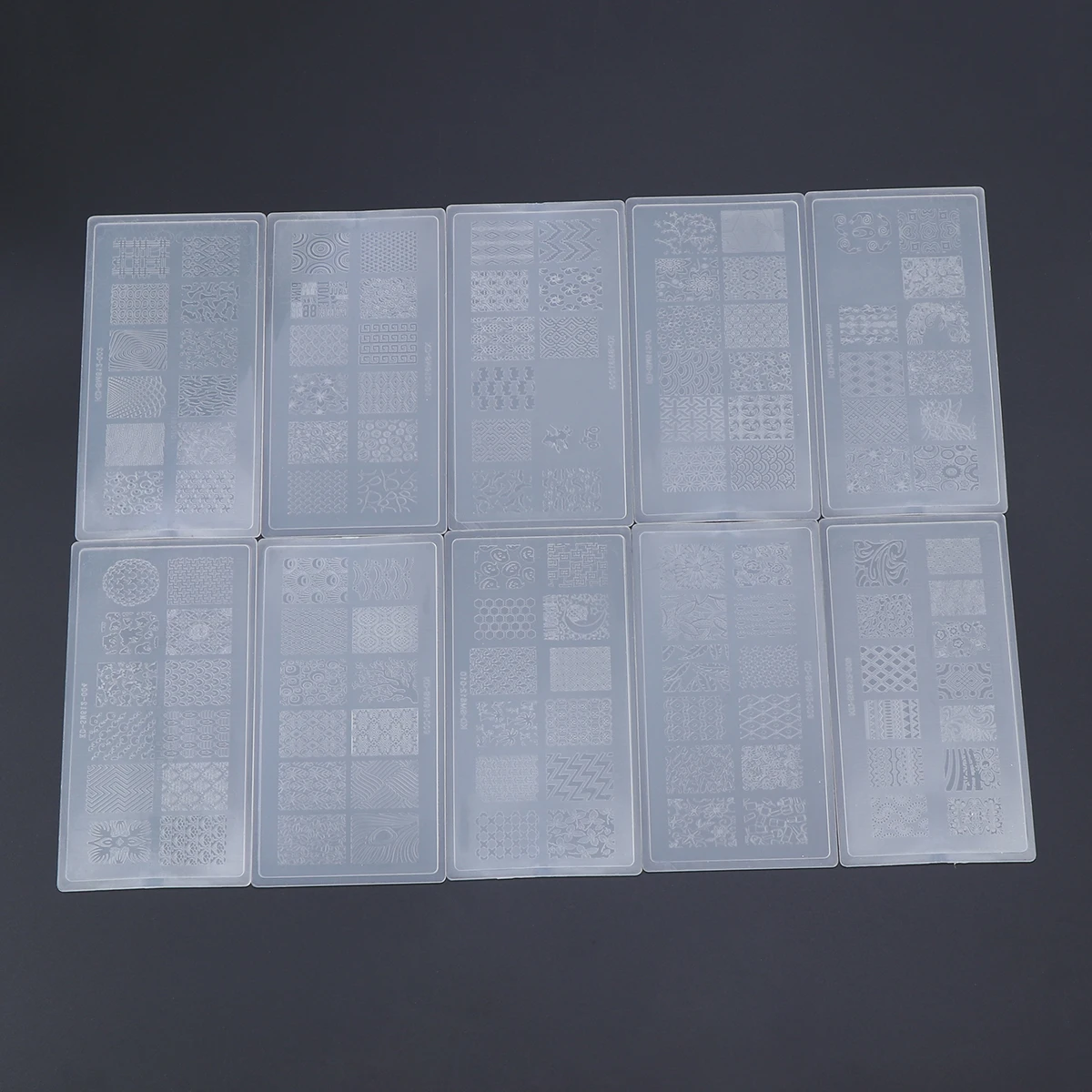

10pcs Nail Art Templates Plastic Plates for DIY Home Party Stamping Plates Accessories Decoration Tools Nail Polish