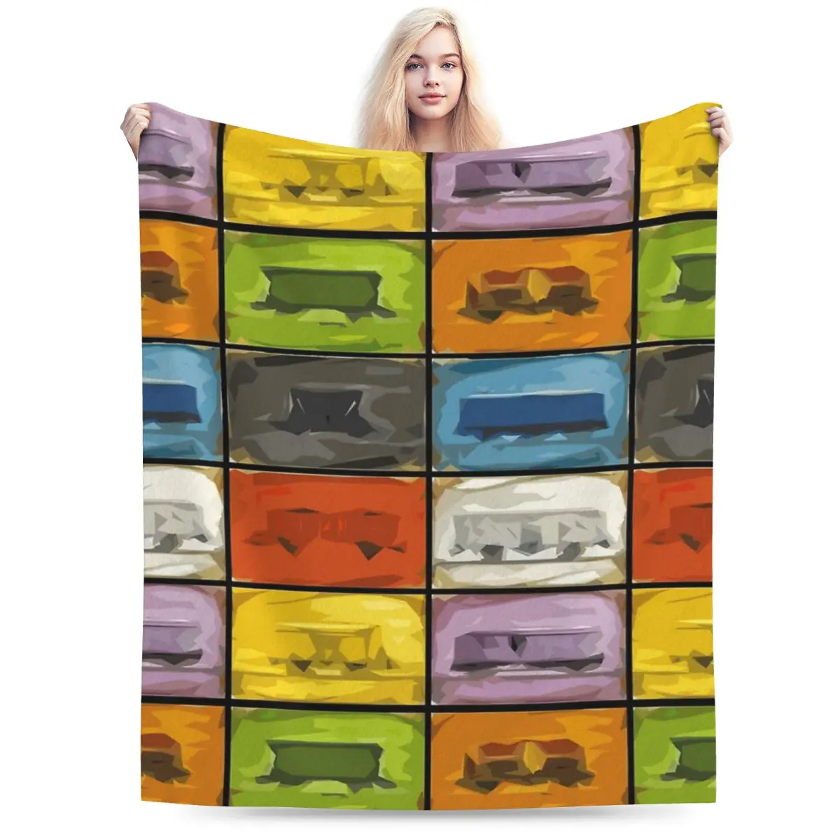 Ticket To Ride Trains Blanket Soft Warm Flannel Throw Blanket Cover for Bed Living room Picnic Travel Home Sofa