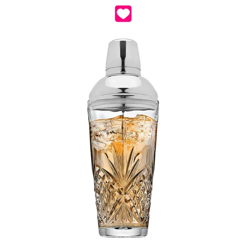 Crystal Glass Cocktail Shaker,Professional Margarita Mixer Drink Shaker,Mixing Shaker Bartending Glass for Cocktails