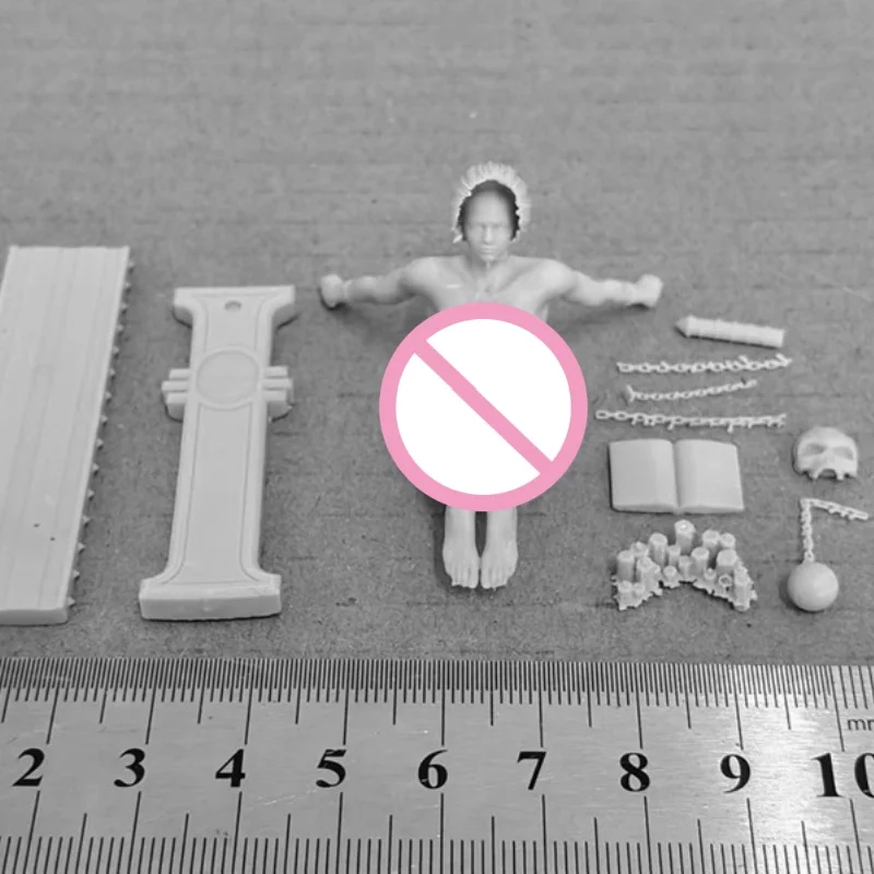 مجموعة نماذج شخصيات كاملة من الراتنج من كاهنة Nsfw بمقياس 1/24 لعبة غير مجمعة غير مطلية