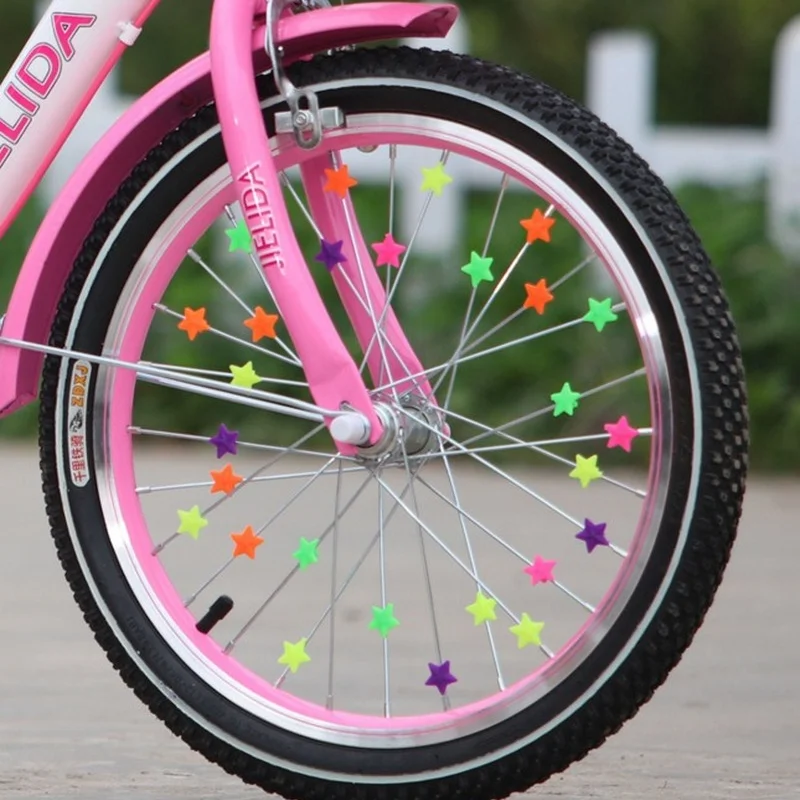 36/72PCS Bicycle Wheel Spoke Beads Colorful Decorations Clips Child Baby Kid Gifts Cycling Bike Bicycle Accessories