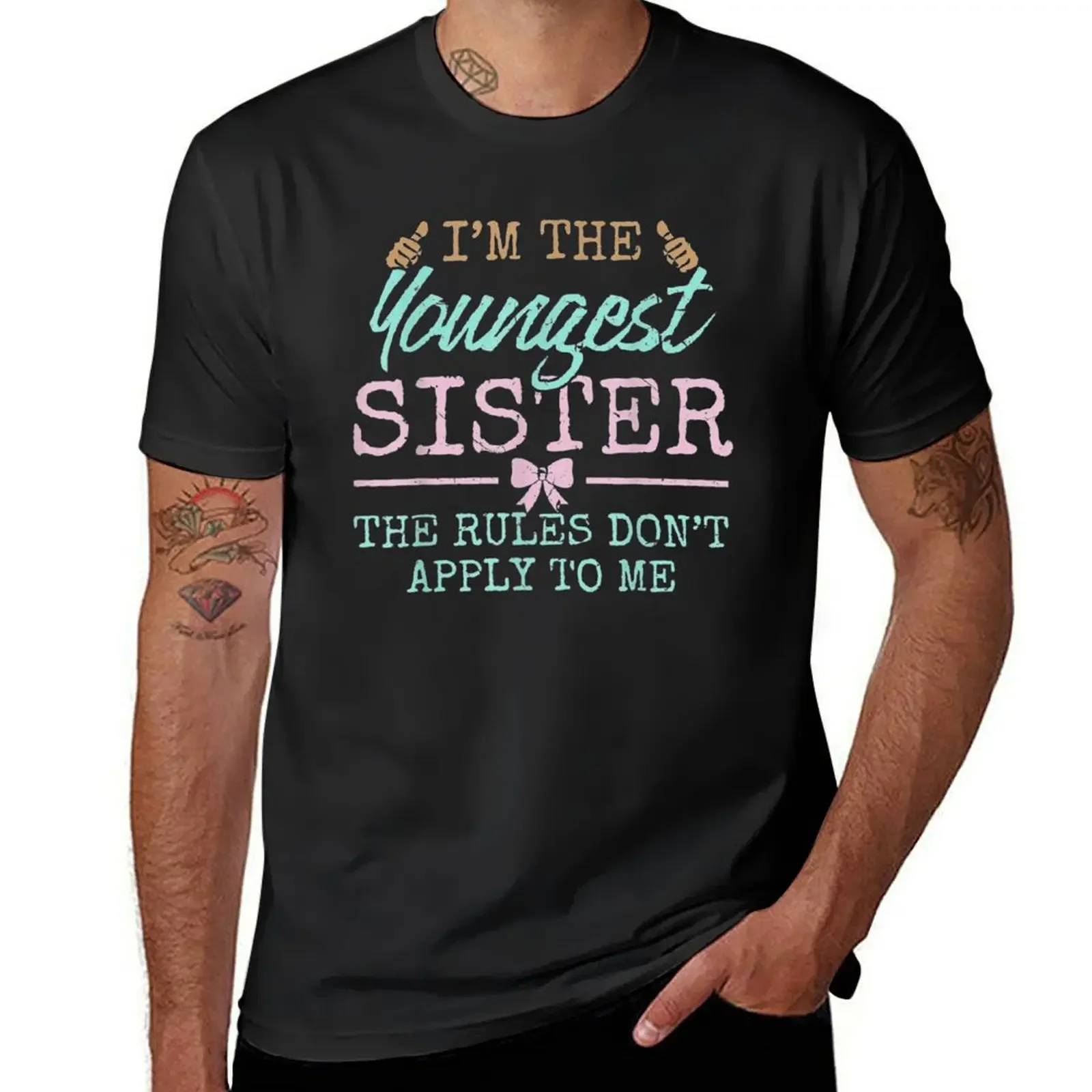 Rules Don't Apply to Me Youngest Adult 3 Sisters Matching T-Shirt shirts graphic blacks men tshirt