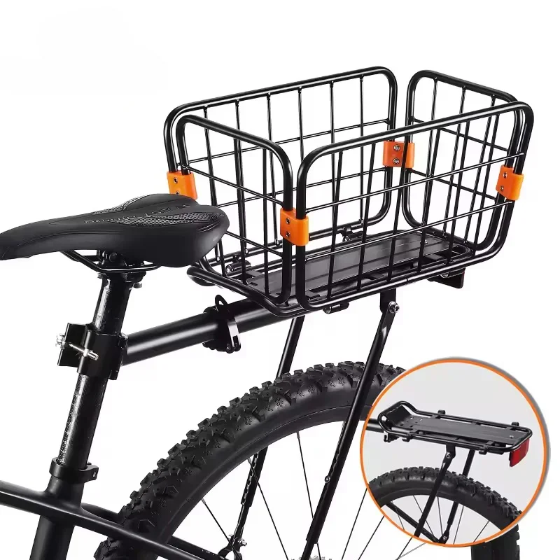 New Bicycle Luggage Carrier Cargo Bike Rear Rack Install Tools Mountain Bicycle Large Capacity Shelf Basket