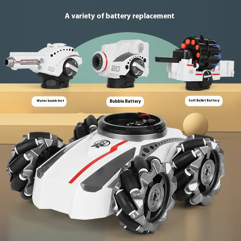 Children'S Remote Control Toys Wireless Remote Control Four-Wheel Drive Tank Rc Can Launch Water Bombs Soft Bomb Bubble Tank