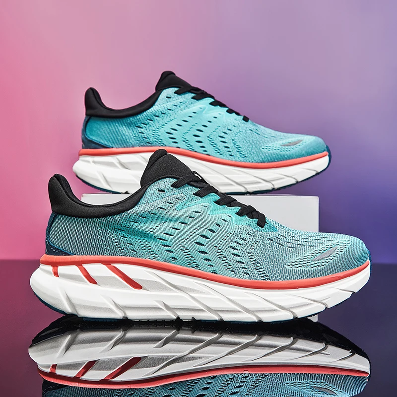 Marathon Men Sports Running Shoes Carbon Board Air Cushion Breathable Lightweight Women's Comfortable Athletic Nonskid Sneakers