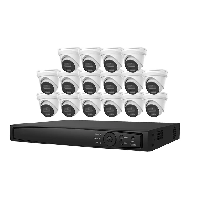 

Anpviz 12MP POE NVR Camera Systems 16ch POE NVR 8TB HDD H.265+ 16pcs 4K Camera POE Turret Встроенный слот для SD-карты Микрофон