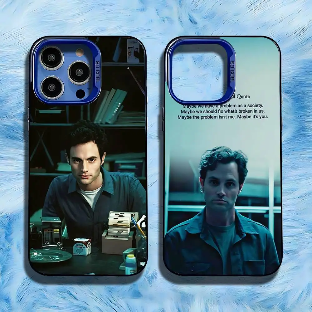 

Joe Goldberg Y-You Series Phone Case For iPhone 16,15,14,13,12,11,Pro,Max,Plus,Mini,SE Anti Fall Blue Matte Hard Bumper