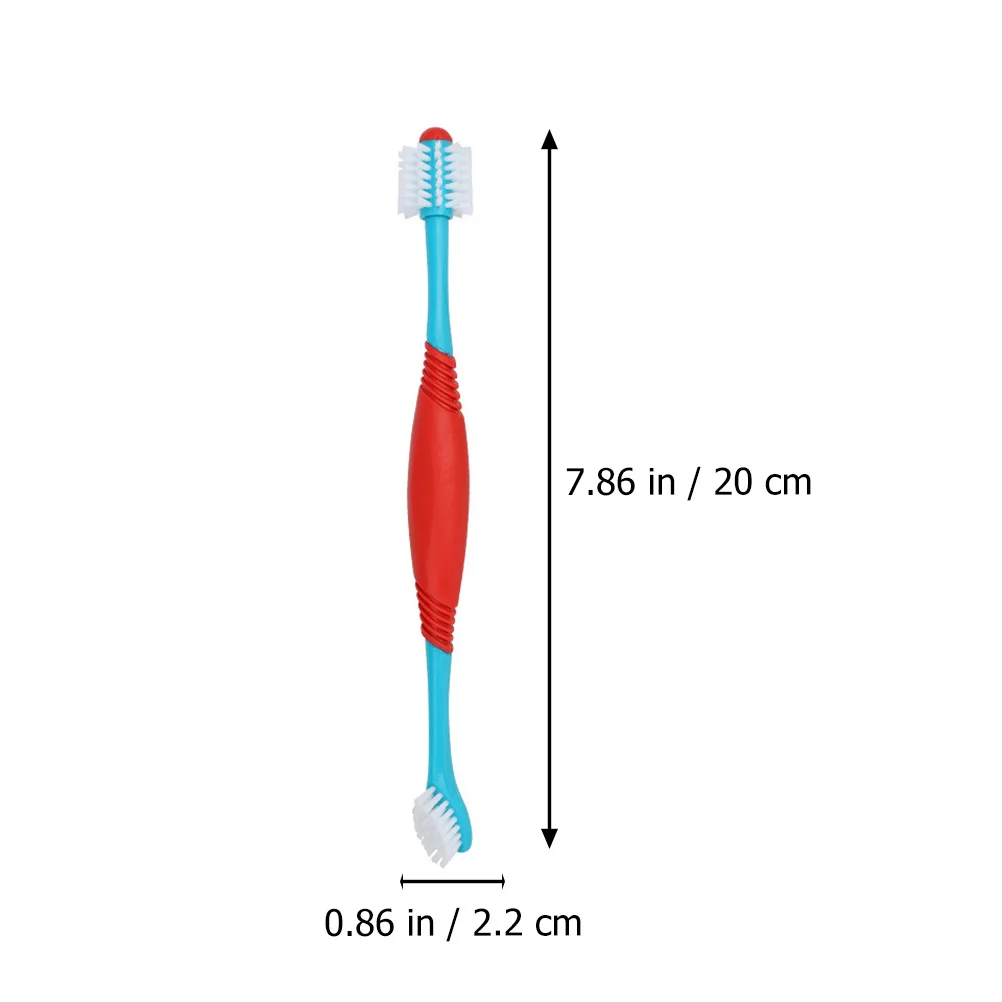 

4Pcs Pet Toothbrush Double-End Manual Dog Teeth Cleaning Brush Soft Bristles Oral Tool Pet Toothbrush Dog Oral Care Tool