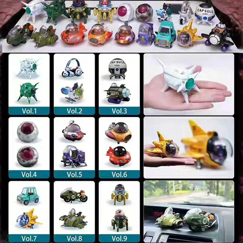 

10cm Dragon Ball Mini Vehicle Spacecraft Submarine Motorcycle Anime Model Statue Collection Desktop Decoration Ornament Toy Gift