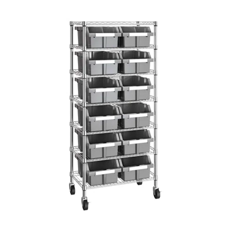 

Heavy Du NSF Bin Rk Solid Steel Wire SheinStorage Unit, Patented Organ for, Warehoe, Office, Raurant, Classroom, Kitchen
