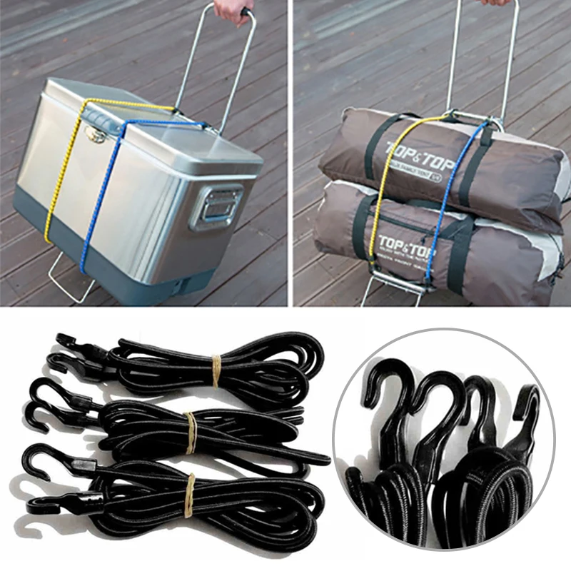 1m/1. 5m/2m motosiklet ağır elastik Bungee şok kordon kayışı streç plastik kanca elastik yuvarlak halat bagaj çadır
