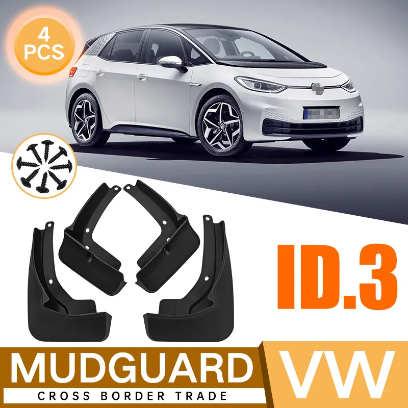 

For VOLKSWAGEN ID.3 black car mudguard Reduce dust Resist tire dirt car accessories tools