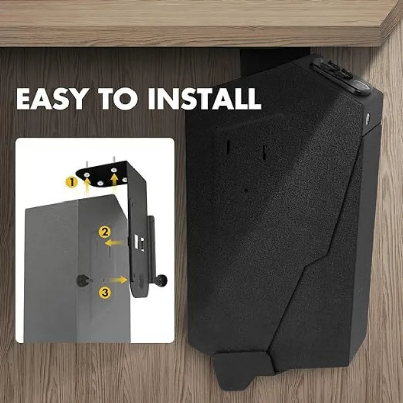 حافظة مسدس مفاتيح جديدة ببصمة الإصبع، حافظة مسدس مثبتة على الحائط، حافظة مسدس ماسون مثبتة على الحائط